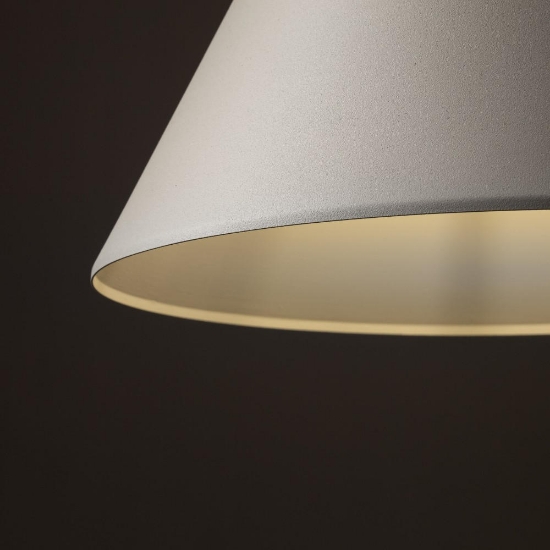 Lampada a sospensione cono 32cm beige per tavolo da pranzo